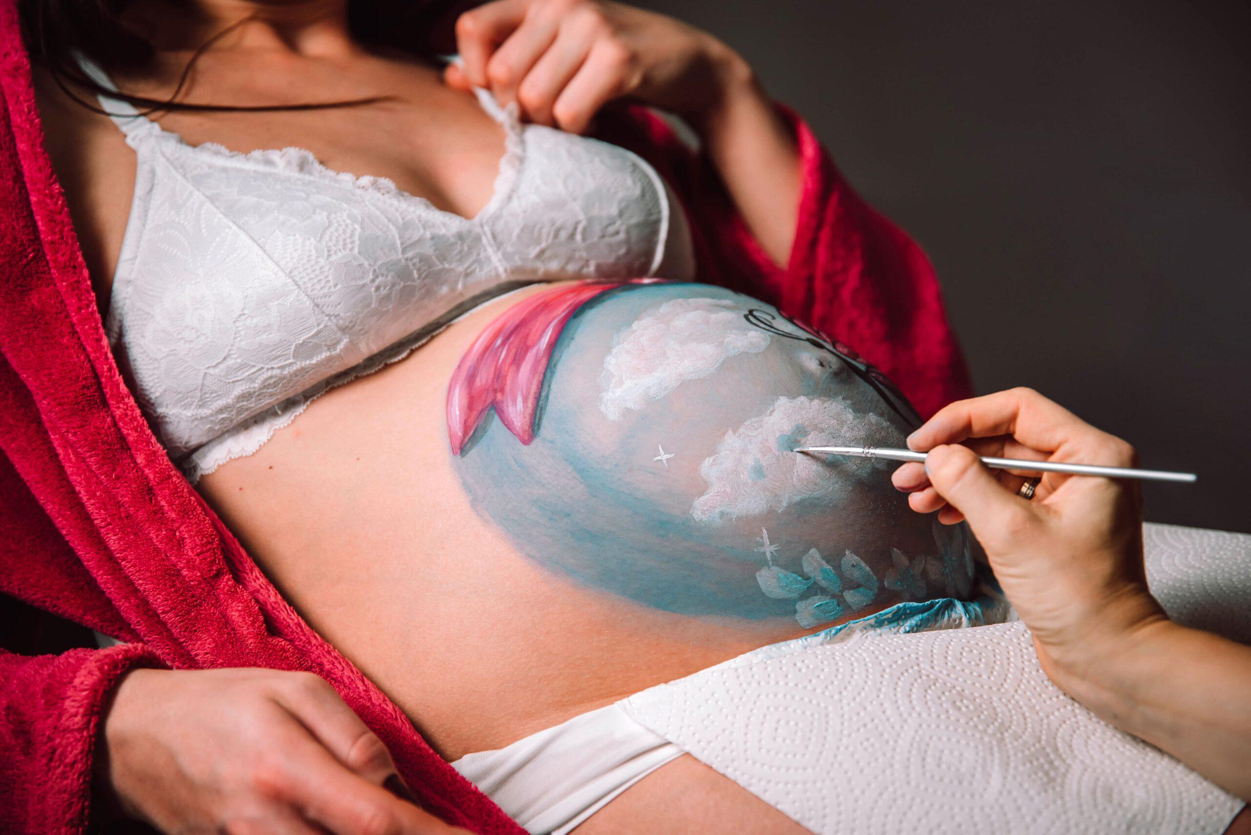 schwanger, babybauch, belly painting, babybauch bemalen, malerei auf babybauch, chemnitz, schwangeren fotografie